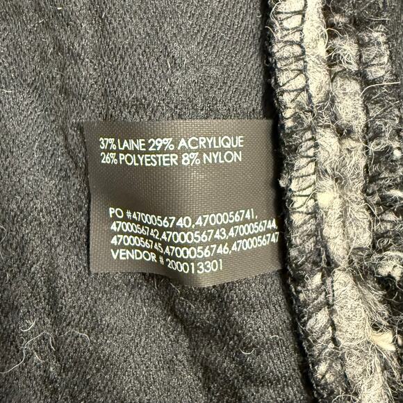 Club Monaco Lilias Boucle Wool Blend Blazer Sweater Gray Black Women’s Size 10 - Picture 7 of 9